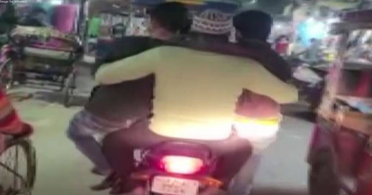 Five persons land in jail for riding on a single motorcycle in UP's Moradabad